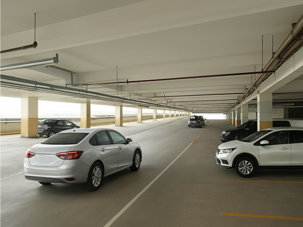 Spacious Parking-lot